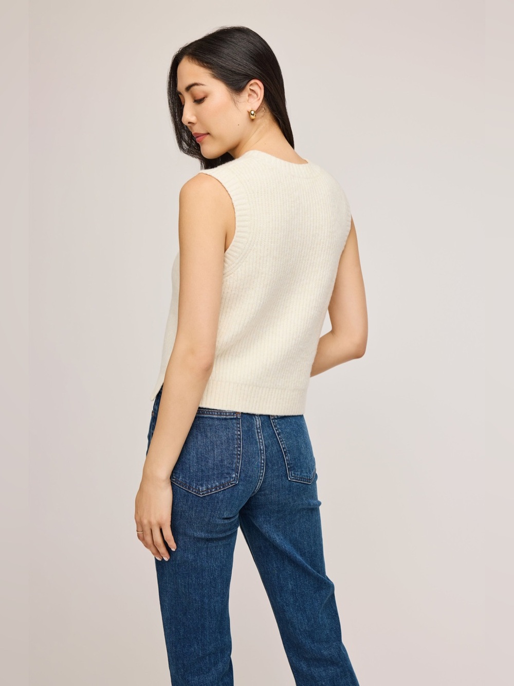 Gentle Fawn Cream Knit Sweater Tank - Picture 3 of 5